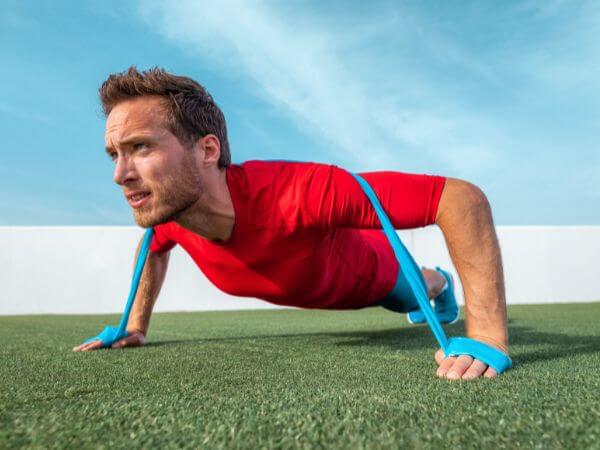 push-ups with resistance bands